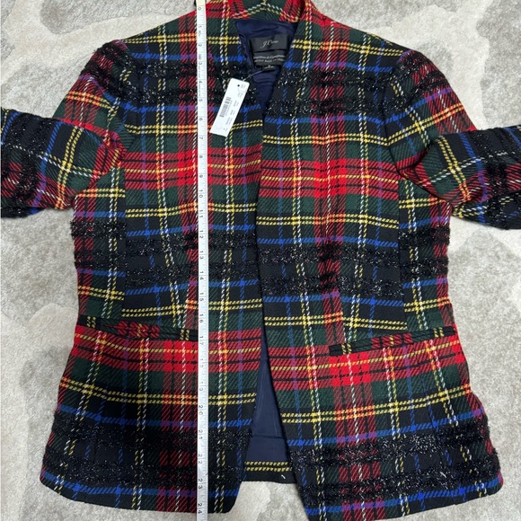 J. Crew Going-out Blazer in Lurex Stewart Tartan NWT Size 6 - Picture 7 of 12